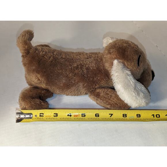 Vintage 1973 Dakin 12" Drooper Dog Plush Nutshell Stuffed Puppy Brown White Rare - Picture 9 of 9